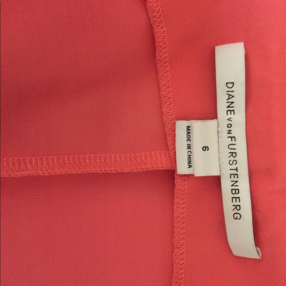 Diane Von Furstenburg Coral Dress Size 6 - Picture 6 of 8